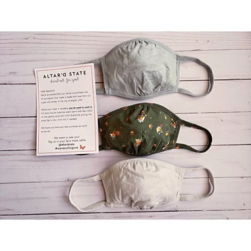 Altar'd State Cloth Face Masks 6 Pieces NWT